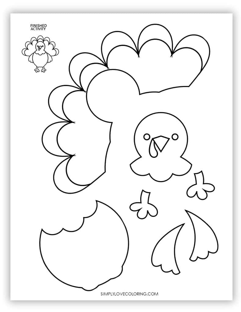 turkey templates (free pdf printables) - simply love coloring